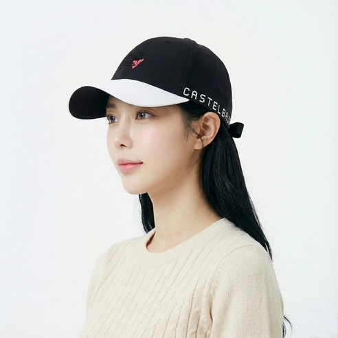 여성 골프모자 까스텔바작 여성 레터링 볼캡 CSW-223 블랙 최저가 할인 비교
