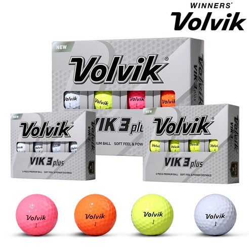 골프공 볼빅 빅3 VIK3 프리미엄 골프공 3피스 VIK3 PLUS 레인보우 최저가 할인 비교