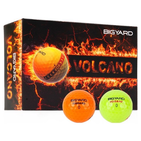 골프공 빅야드 볼케이노 고반발 컬러 골프볼 3피스 12구 VOLCANO 컬러 최저가 할인 비교